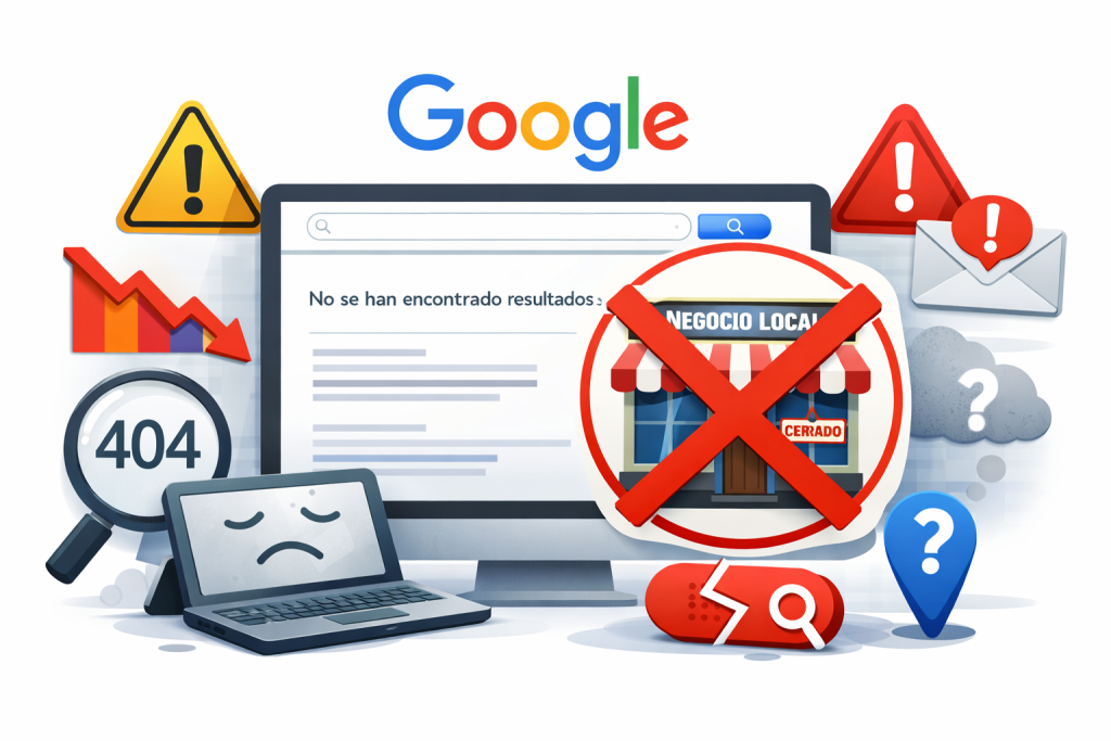 Errores comunes de SEO local que evitan que un negocio aparezca en Google